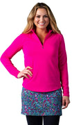 Fiesta Pink Zip Mock. U695948