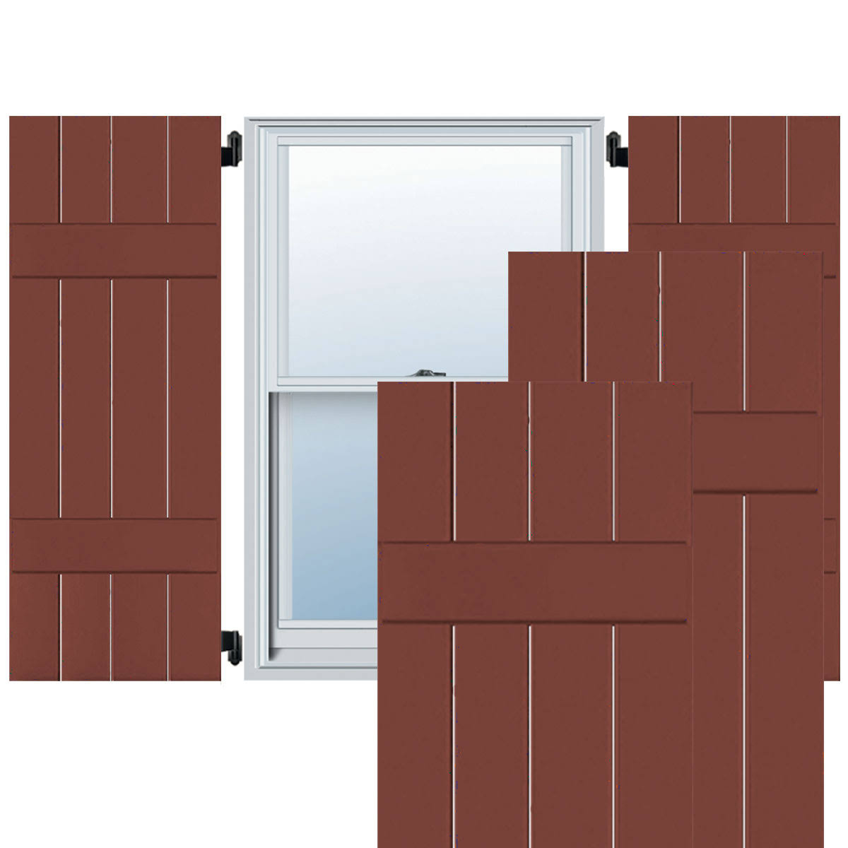 Real Wood Pine Board-n-Batten Shutters I835948