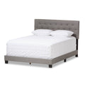 Light Grey Full Fabric Upholstered Bed K800487
