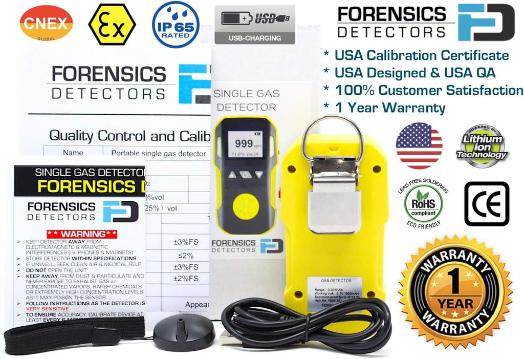 Ozone Detector with Sound, Light and Vibration Alarms Q502