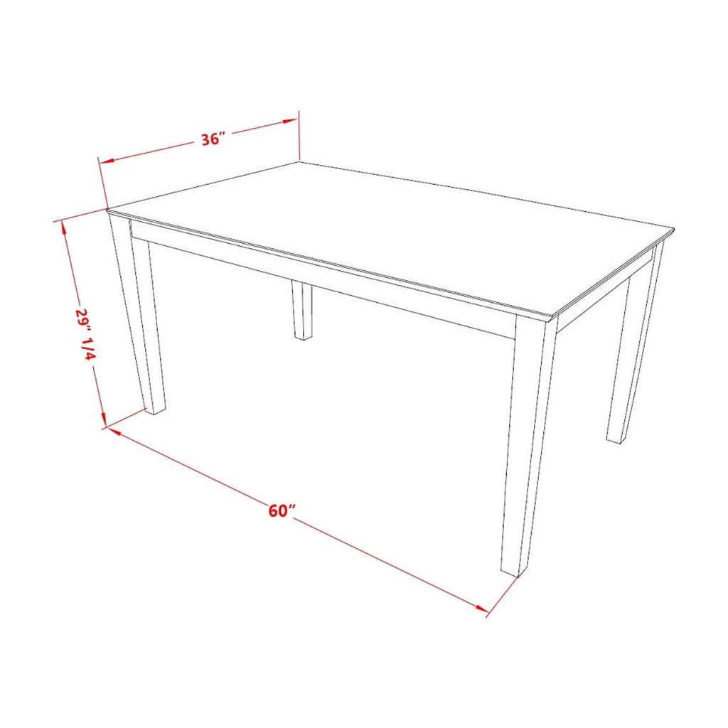 Rectangular Dining Table with 4 Chairs Plus Bench R142