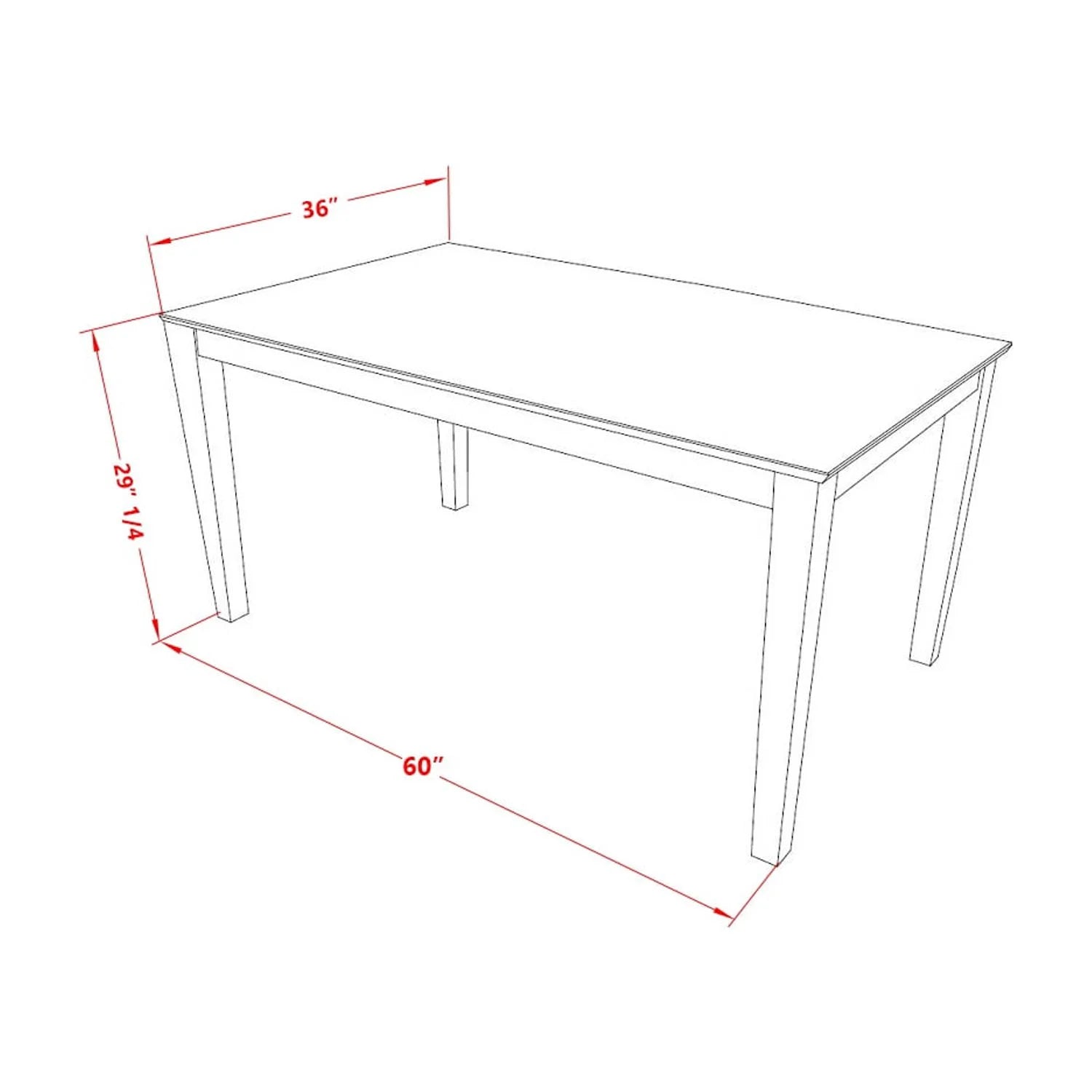 Rectangular Dining Table with 4 Chairs Plus Bench R142