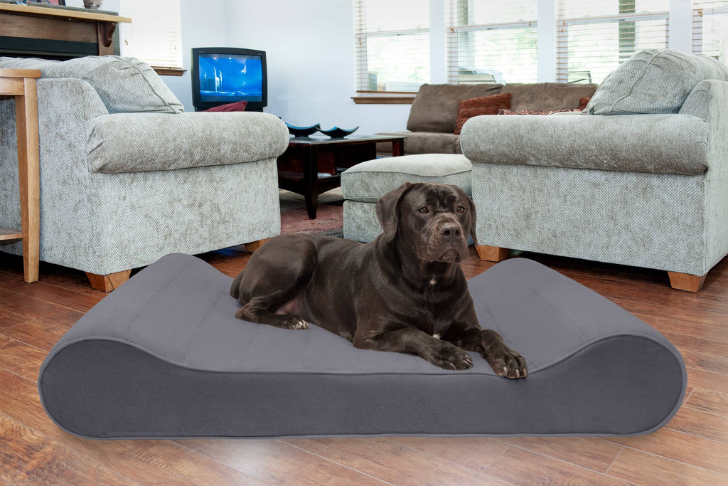 Giant Gray Memory Foam Pet Bed for Dogs u0026 Cats E692052