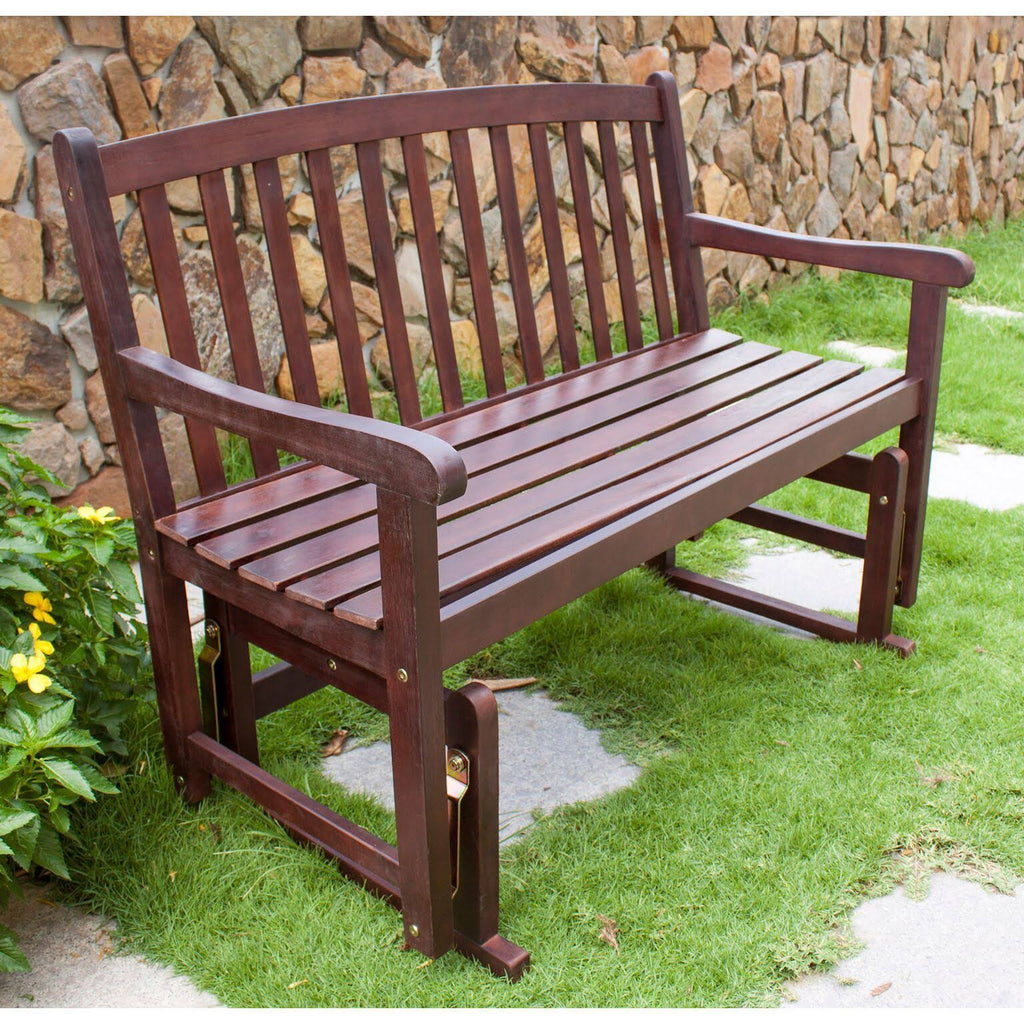 Acacia Hardwood Glider Bench V72244