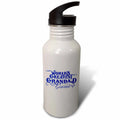 Blue and White 21 oz Sports Water Bottle W715