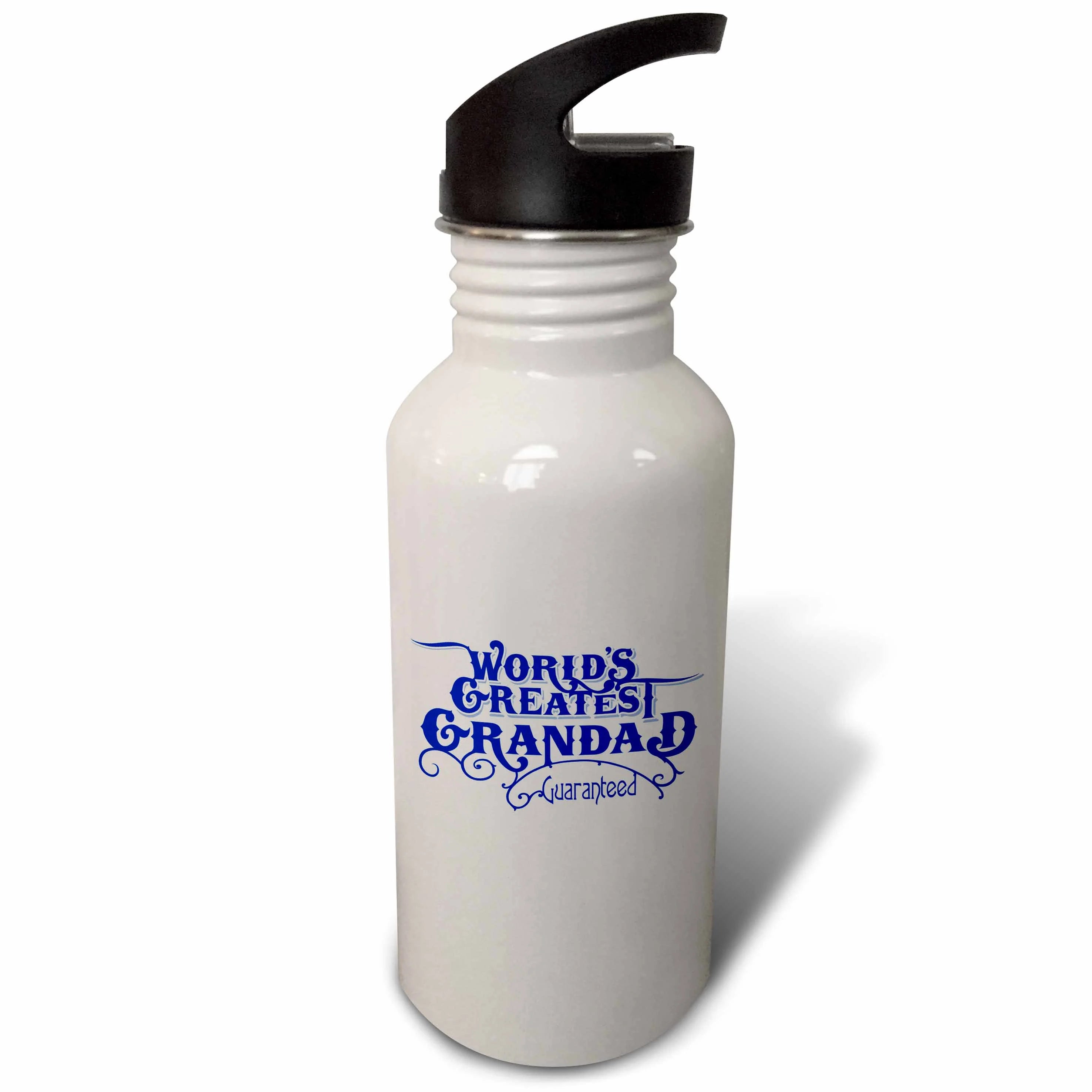Blue and White 21 oz Sports Water Bottle W715