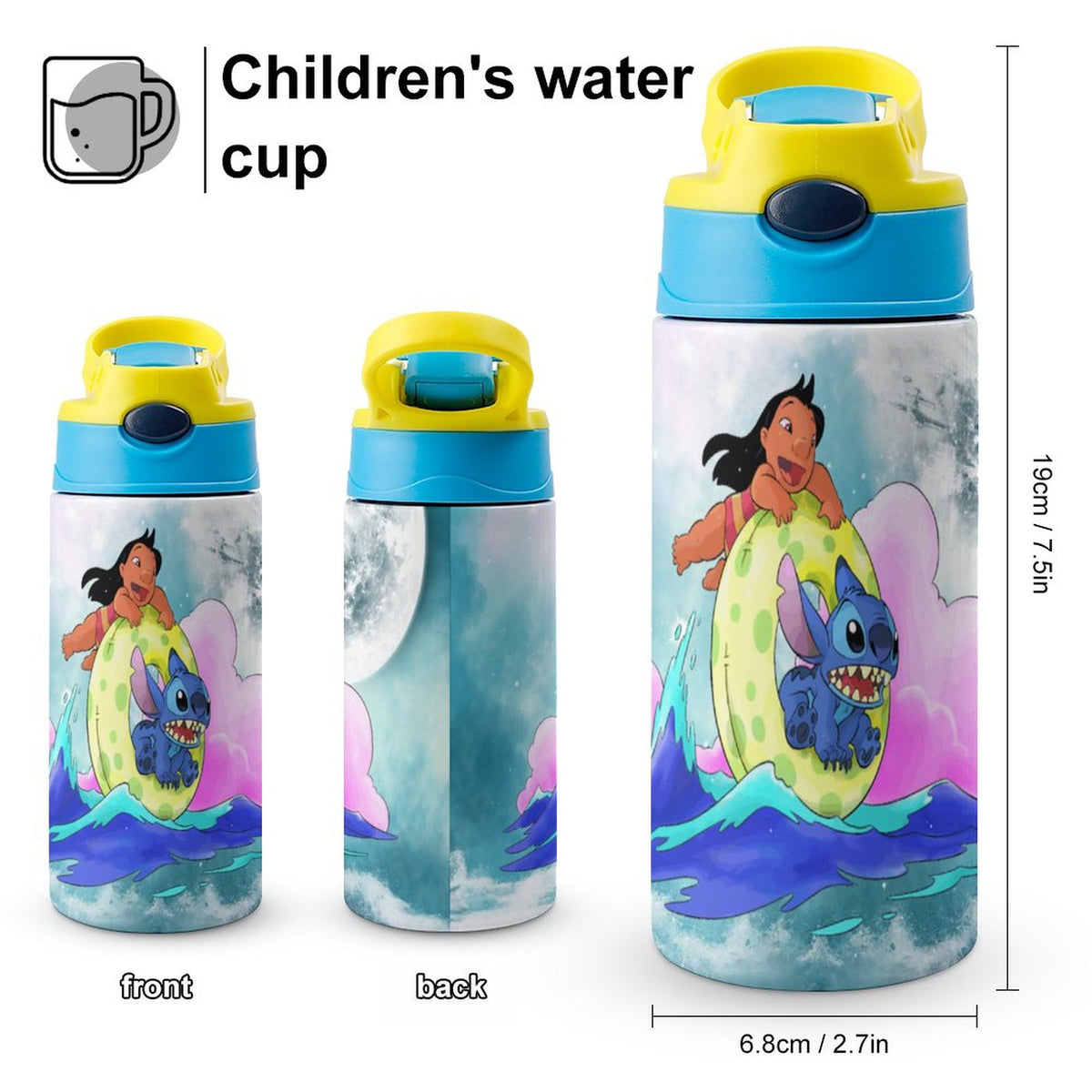 Stainless Steel Vacuum Insulated Water Bottle With Straw D4219