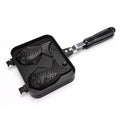 Fish-shaped Waffle Maker Mold, Aluminum Alloy Non-stick Handle Waffle Iron O871