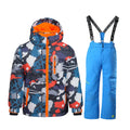 Blue Hooded Insulated Ski Suit X592527