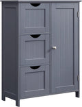 White Bathroom Storage Cabinet with 3 Drawers and 1 Shelf J8305