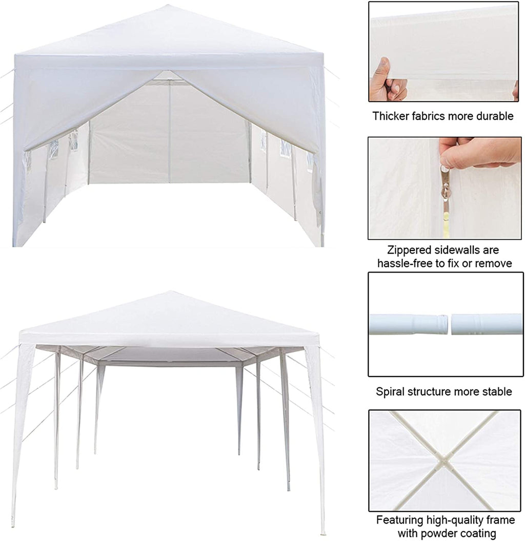 10'x30' Waterproof Canopy Tent with 8 Removable Sidewalls A50107
