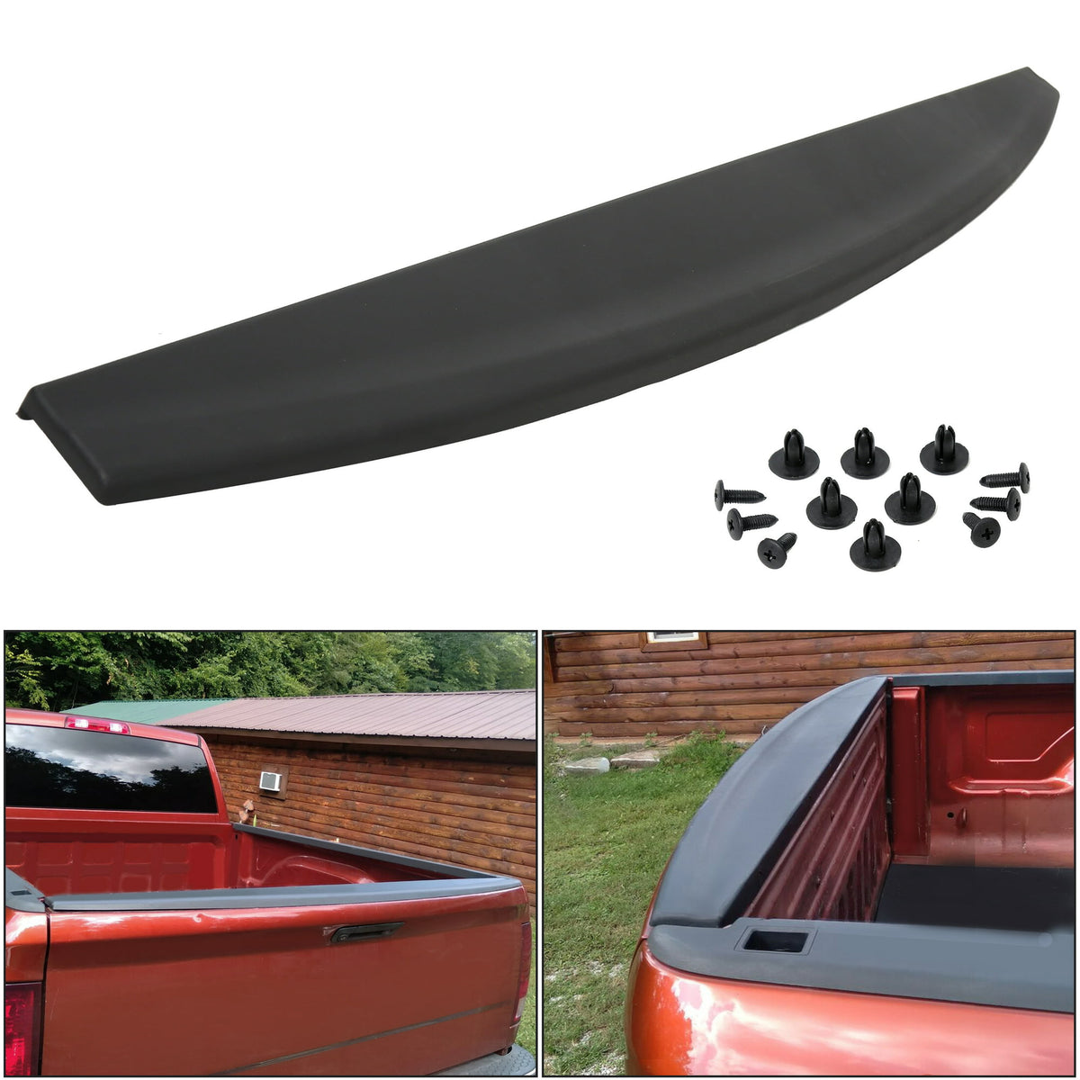 Tailgate Protector Spoiler Top Cap Molding Cover for 2009-2018 Dodge Ram 1500 2500 3500 Q88778