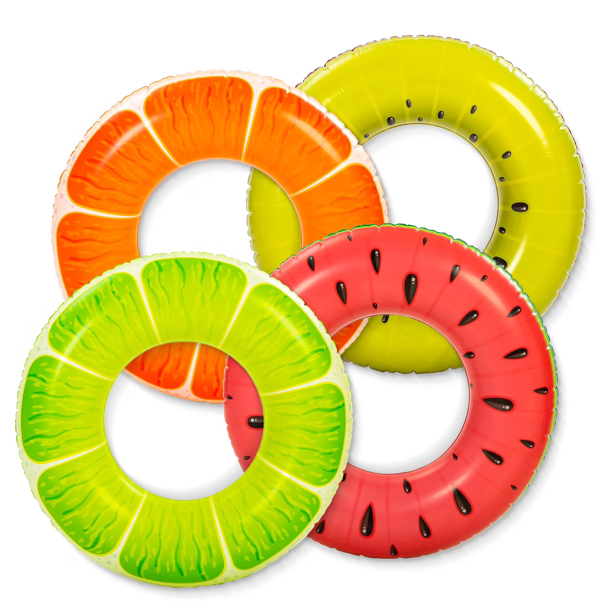 4 Pcs Inflatable Fruit Pool Floats C2408