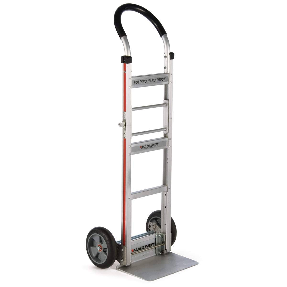 Folding 2-Wheel Hand Truck with Straight Back Frame, U-Loop Handle, 8 in. Rubber Wheels, 500 lb. Capacity U249