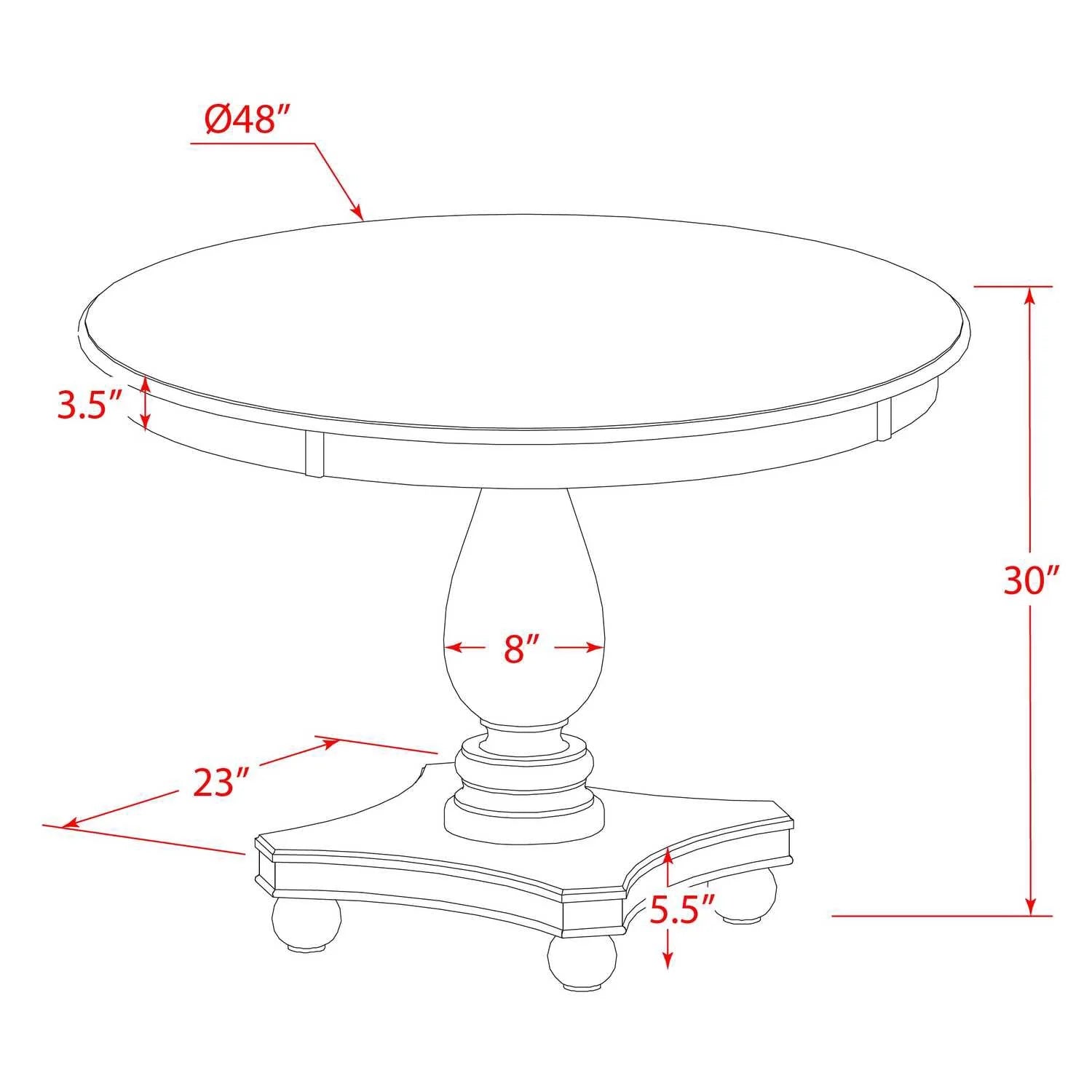 5-Piece Wooden Dining Set J10937