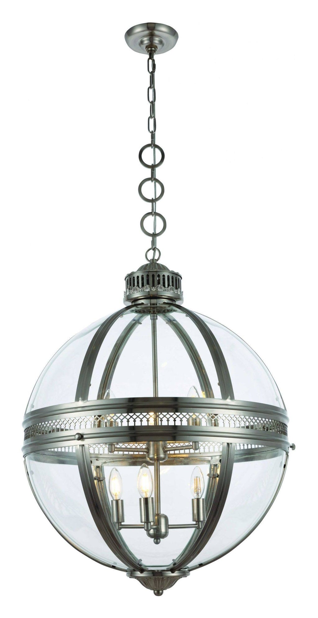 Satin Nickel 6 Light Chandelier R36802