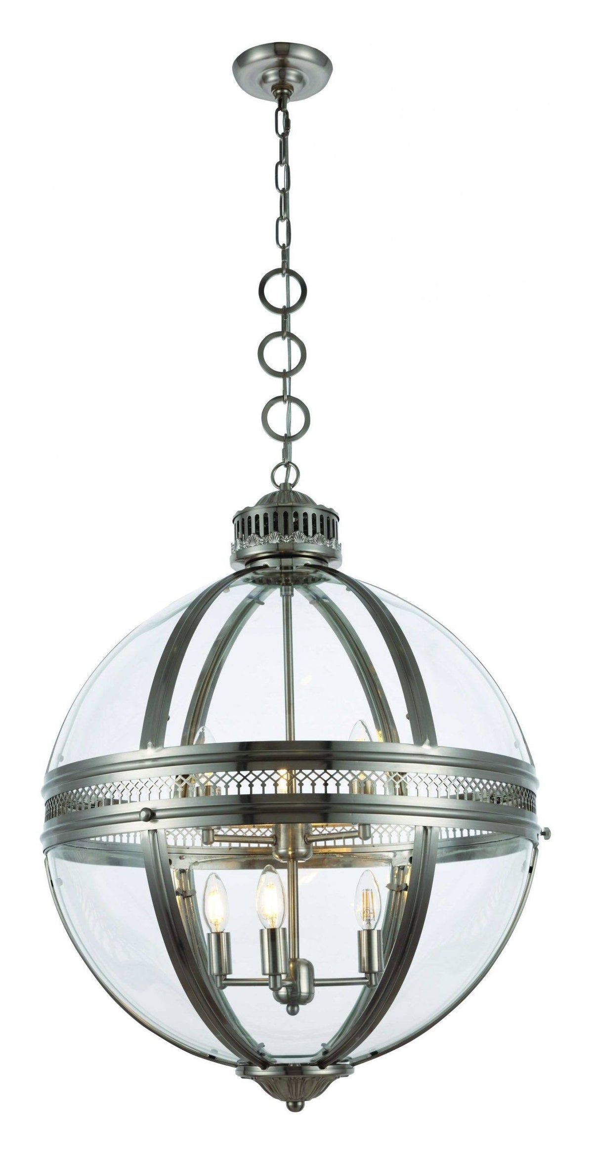 Satin Nickel 6 Light Chandelier R36802