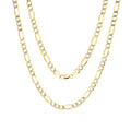 14k Yellow Gold Solid Figaro Chain Necklace 20" - 30" F53753