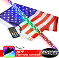 2 Pack 5FT Lighted Whips with Remote K872