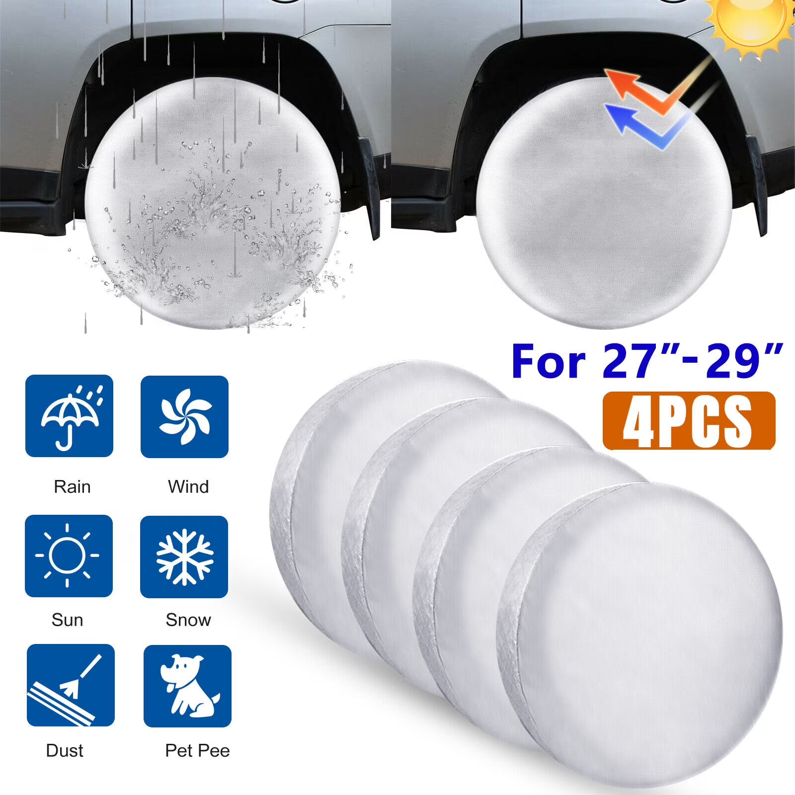 27"-29" Waterproof Tire Covers Q4480