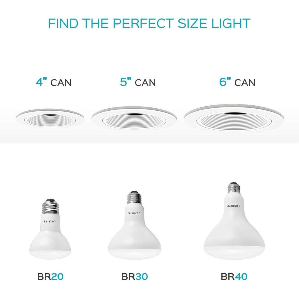 BR20 LED Bulb 6.5W 460Lm 3000K Dimmable Flood Light E26 Base (12 Pack) G782