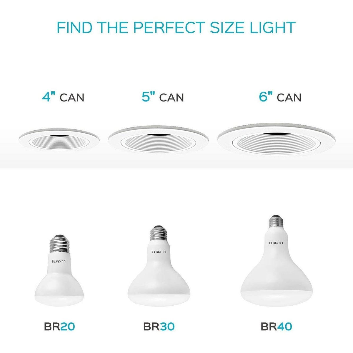 BR20 LED Bulb 6.5W 460Lm 3000K Dimmable Flood Light E26 Base (12 Pack) G782