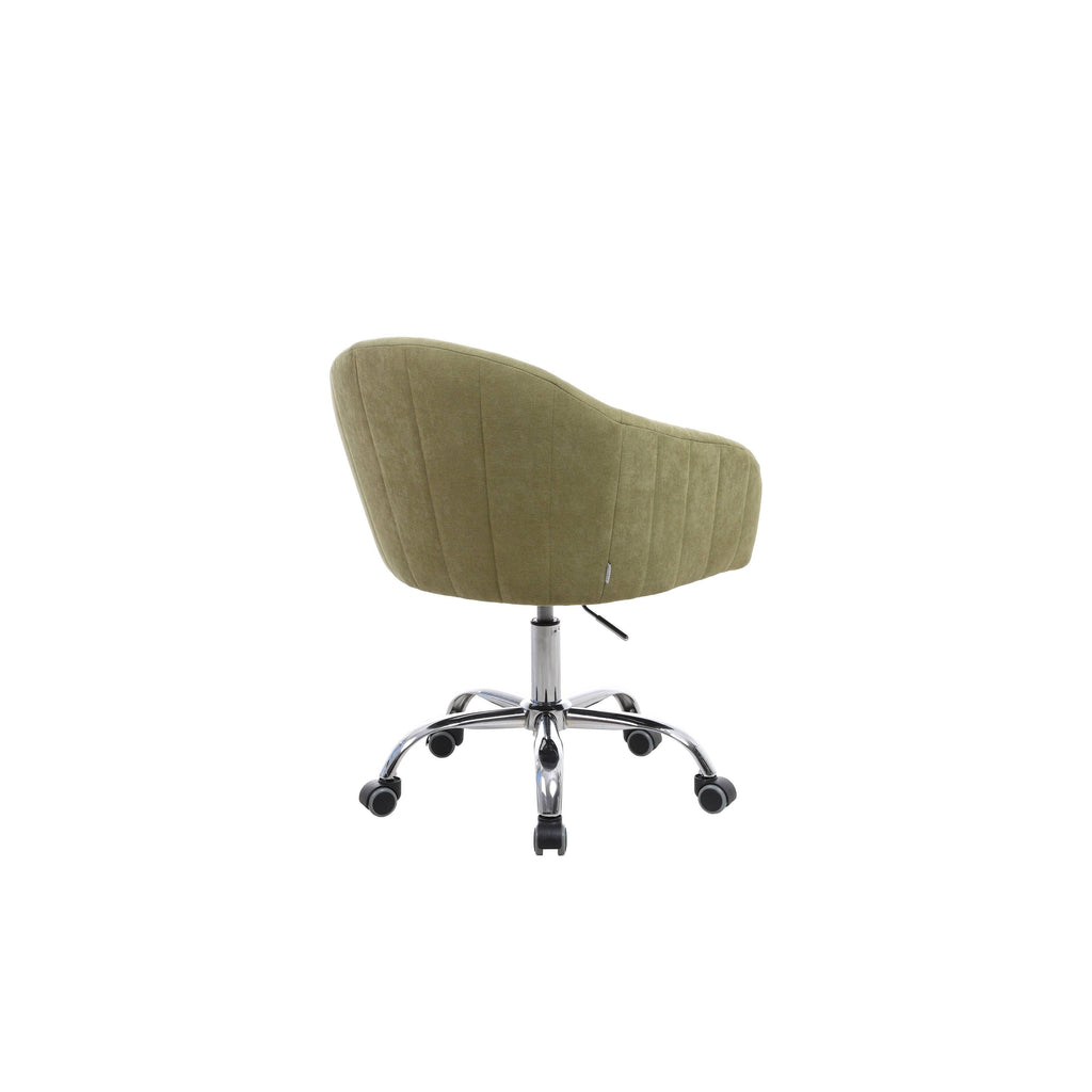 Camel Linen Upholstered Swivel Adjustable Height Task Chair Y587