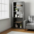 Dark Gray Five Shelf Bookcase Q614742
