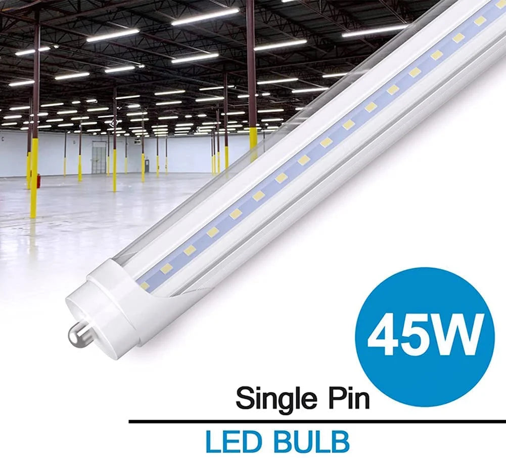T8 LED Tube Light 8ft Fa8, 45W 5000K, 8-Pack M65177