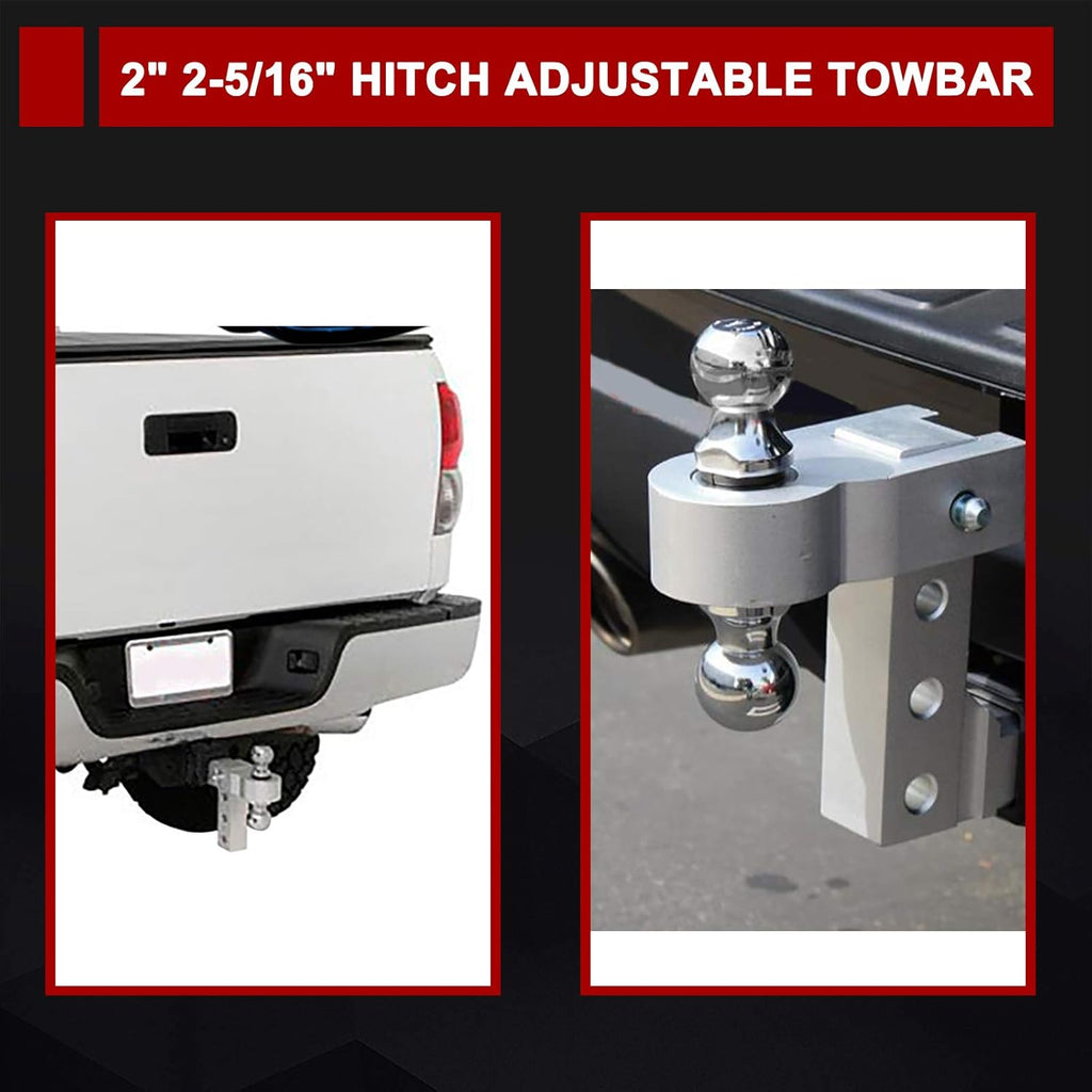 Adjustable Trailer Hitch Dual Ball Mount 5,000 LBS Capacity M82465