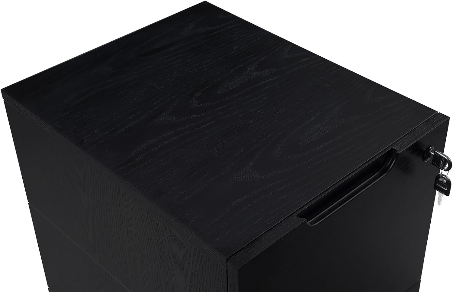 Black Oak 2 Drawer Mobile Filing Pedestal C685581