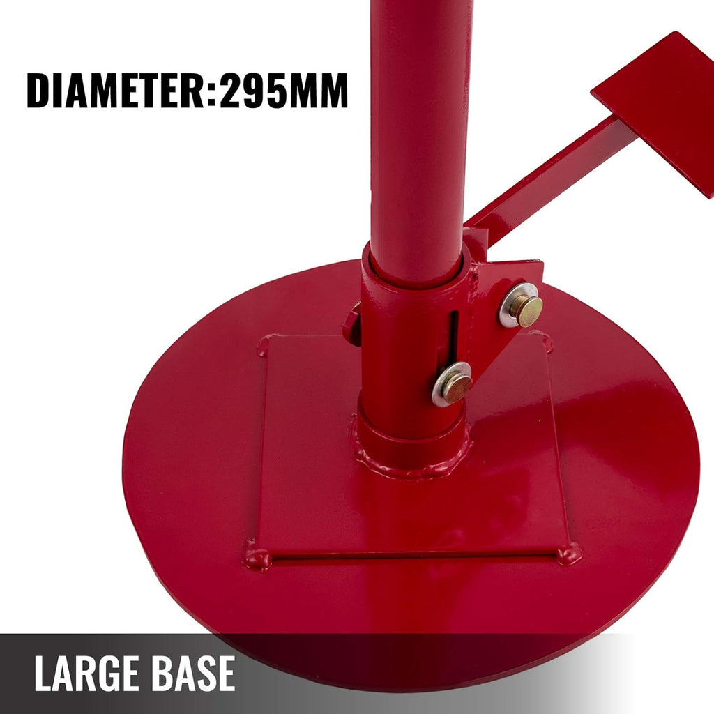 Underhoist Stand 3/4 Ton Capacity Pole Jack Heavy Duty Jack Stand Car Support Jack Lifting from 1.5 m to 2.0 m, Round Base, with Pedal, Red Pack of 2 B643279