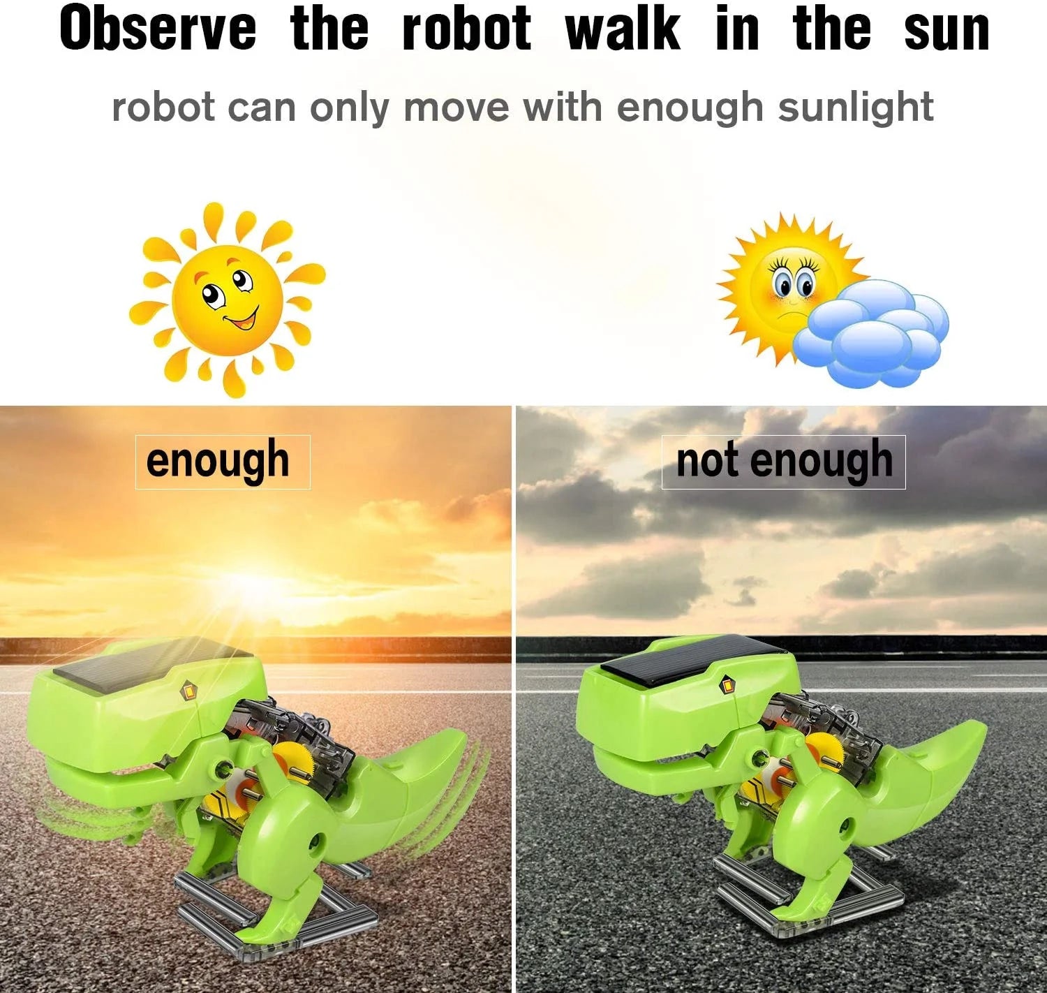 Solar Robot Kit 3-in-1 STEM Projects Robot Kit, Education Science Experiment Kit for Kids Aged 8-12 and Older F718372