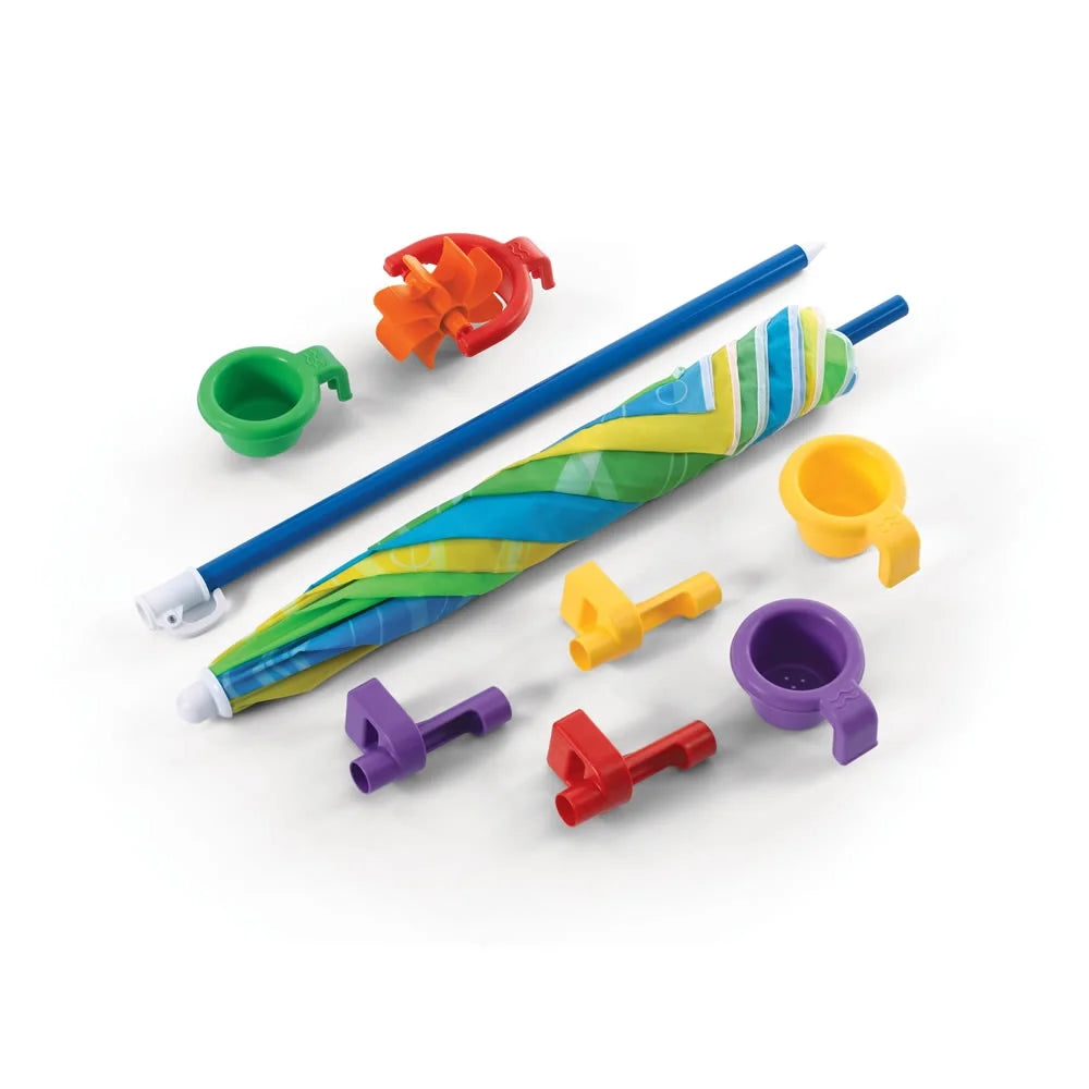 Blue Plastic Kiddie Pool with Umbrella Y381