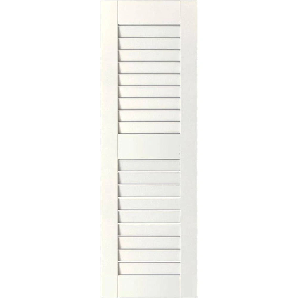 White Louvered Shutters Pair Y443