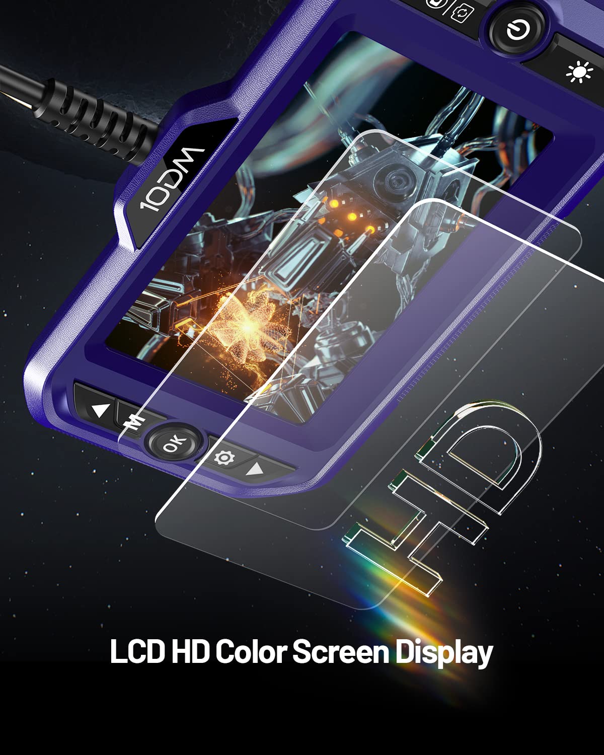 5.5mm Head Inspection Camera with Light, 10ft Flexible Cable, Waterproof Snake Probe A9130