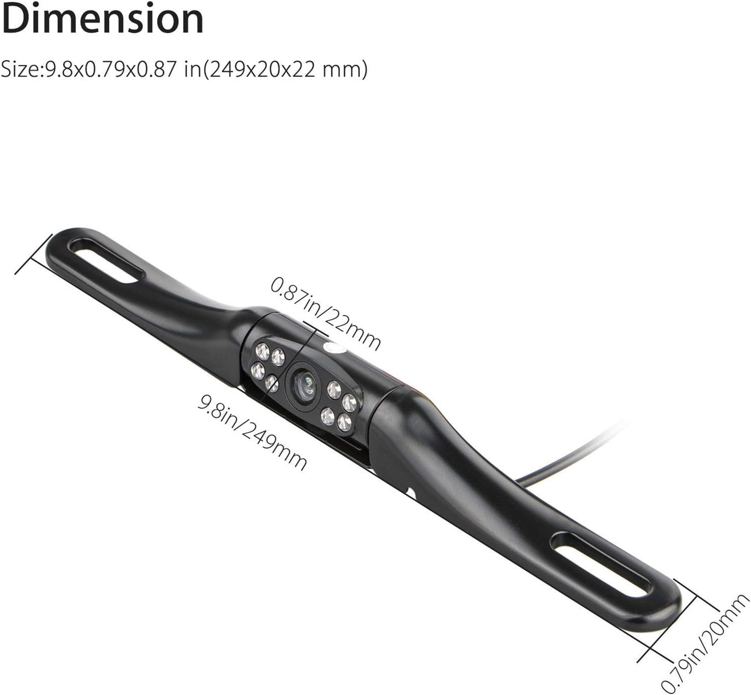 Backup Camera with 8 Bright LEDs 170° Wide Viewing Angle Waterproof Pack of 2 Z87594