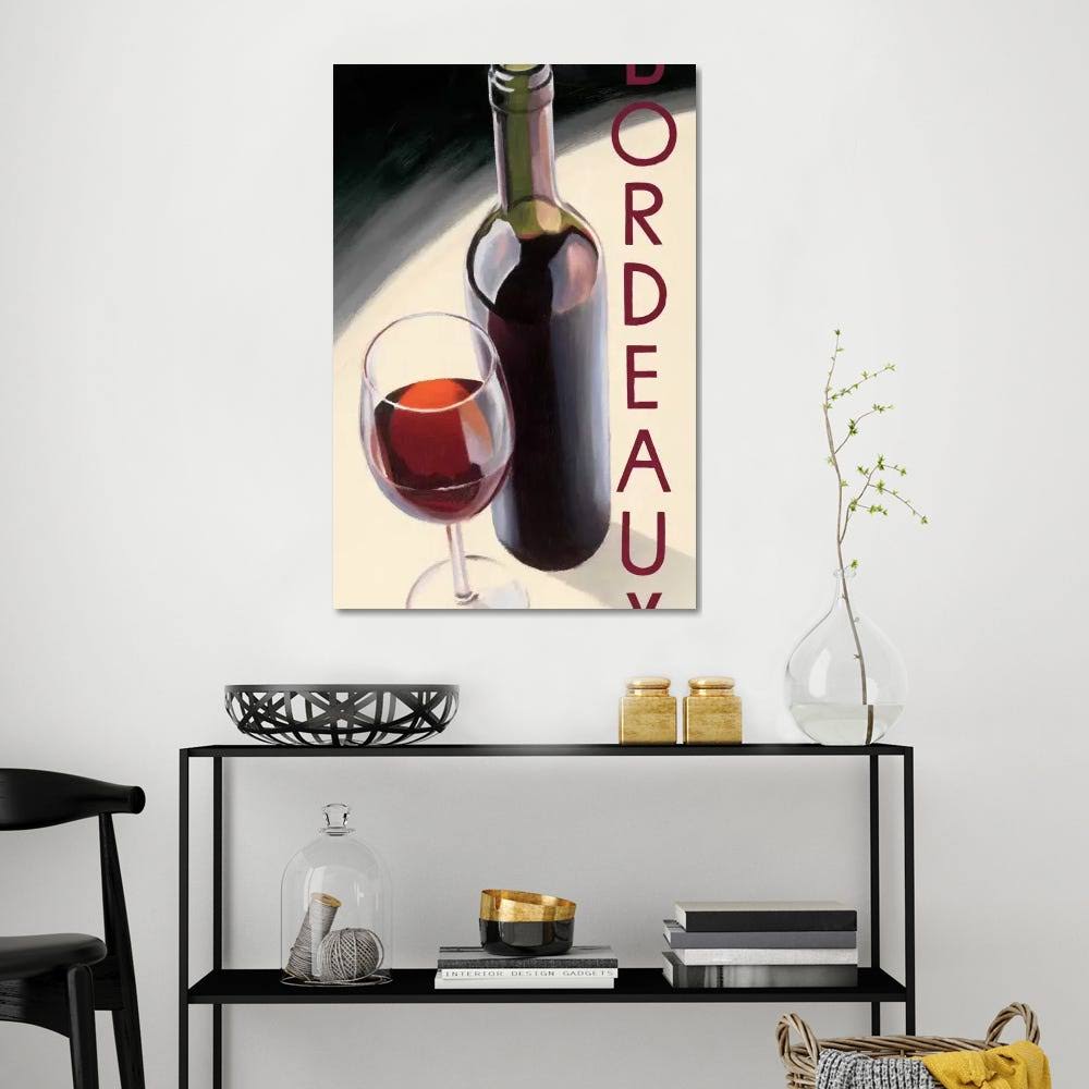 Bordeaux II Print on Canvas Art R2894