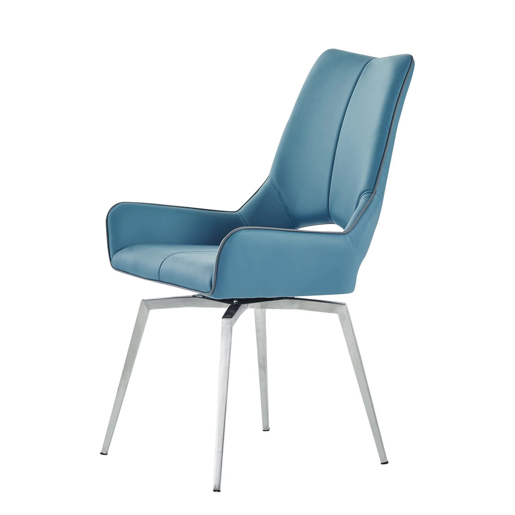 Faux Leather Swivel Dining Chairs (Set of 2) V230365