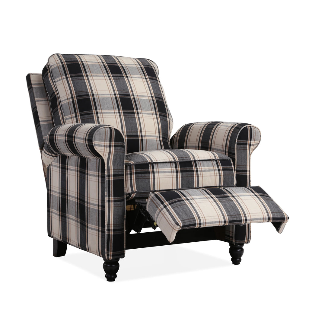 Black Fabric Recliner I217