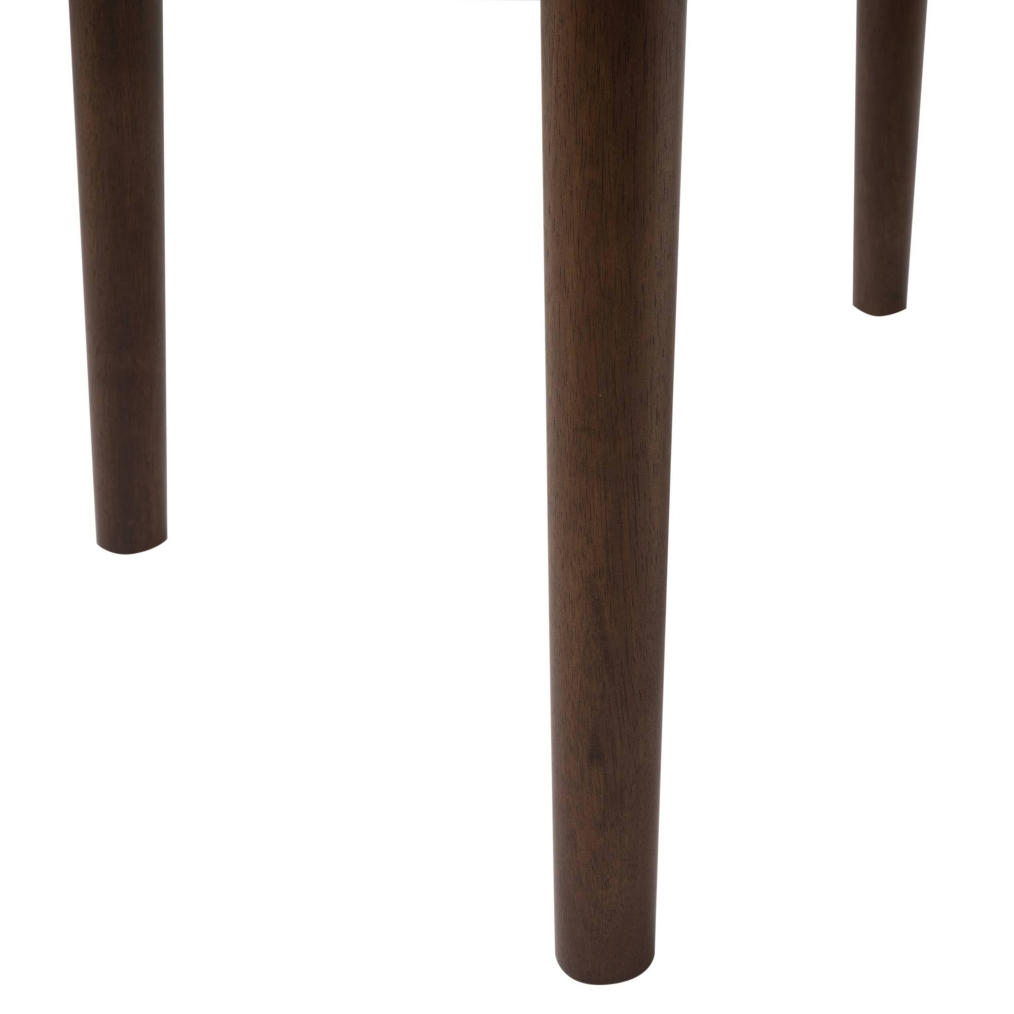 5 Piece Dining Set Natural Walnut Light Beige T4981