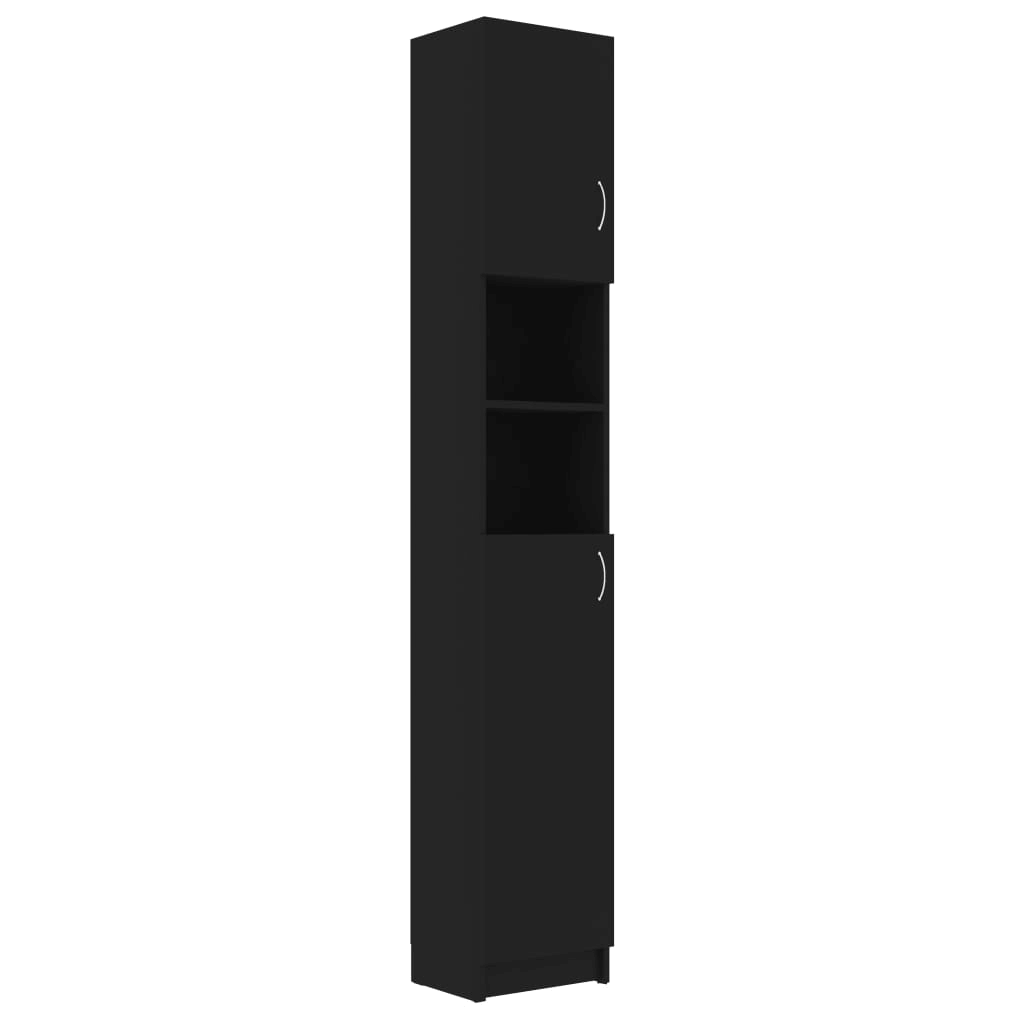 Black Chipboard Bathroom Cabinet A965