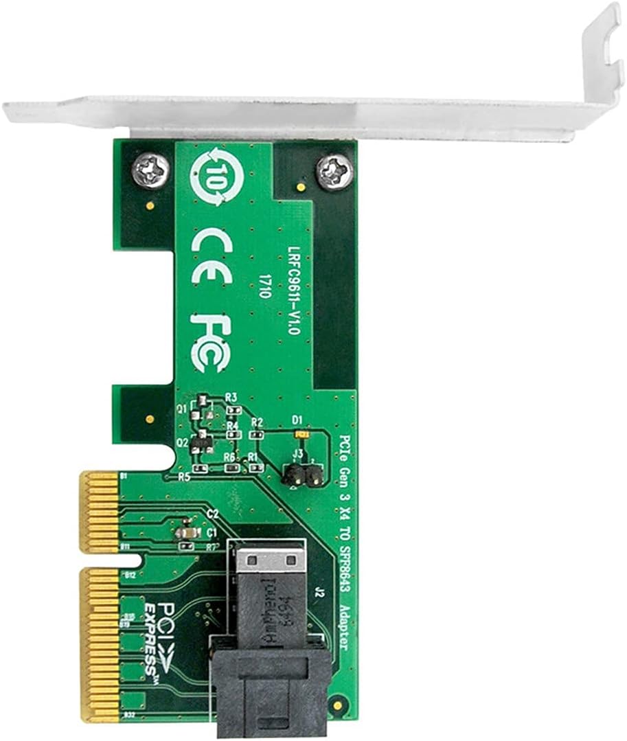 PCI-E 3.0 4.0 to SFF-8643 Card Adapter and U.2 SFF-8639 NVME PCIe SSD Cable Pack of 2 X367700