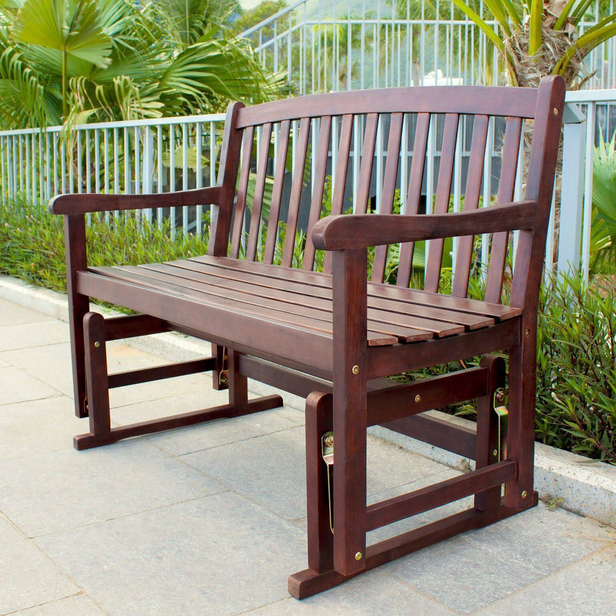 Acacia Hardwood Glider Bench V72244