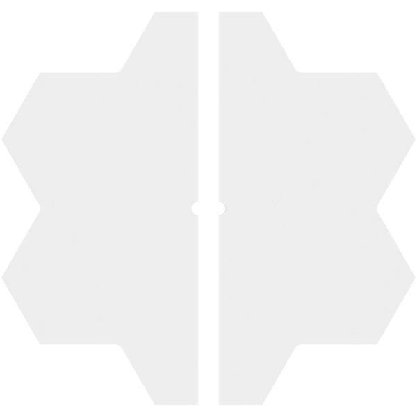 36 inchod x 1 inchid x 12 1/2 inchc x 1 inchp Daisy PVC Ceiling Medallion, Two Piece M805
