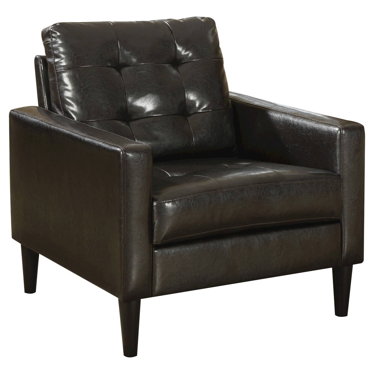 Espresso Brown PU Accent Chair F355284