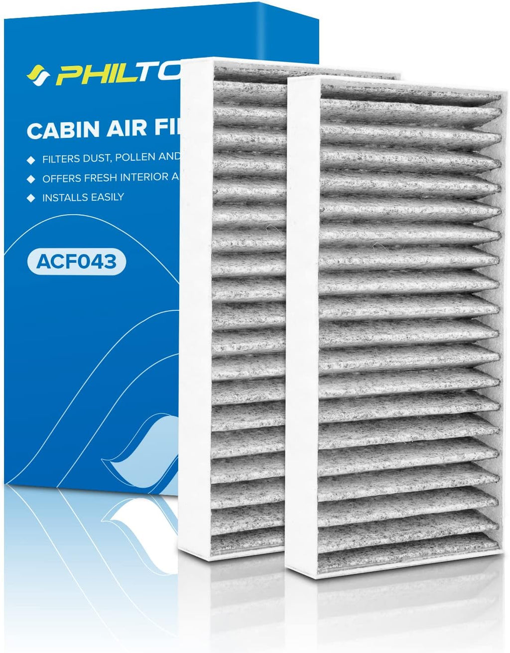 Cabin Air Filter with Activated Carbon, Pack of 2 Q608663