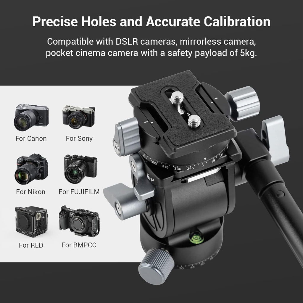 Video Head with Quick Release Plate for Compact Video Cameras and Tripod H97457