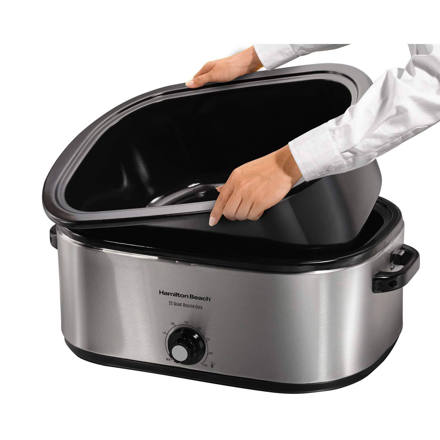 28 lb 22-Quart Stainless Steel Roaster Oven D972