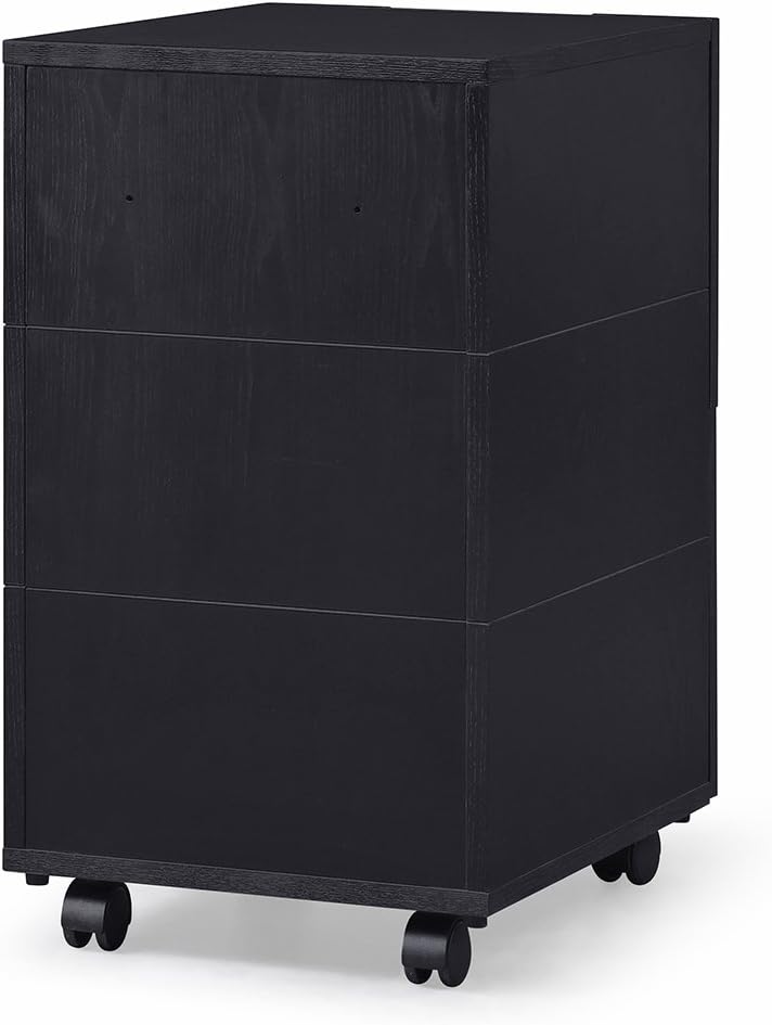 Black Oak 2 Drawer Mobile Filing Pedestal C685581